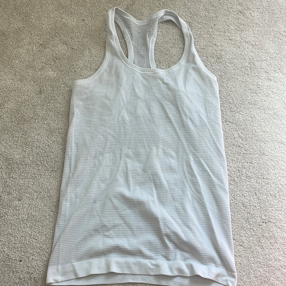 LULU LEMON WHITE TANK TOP